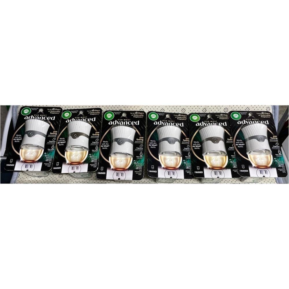Air Wick 6pc Lot Advanced Plug In Scented Oil Warmers ~ New & Sealed (x6)